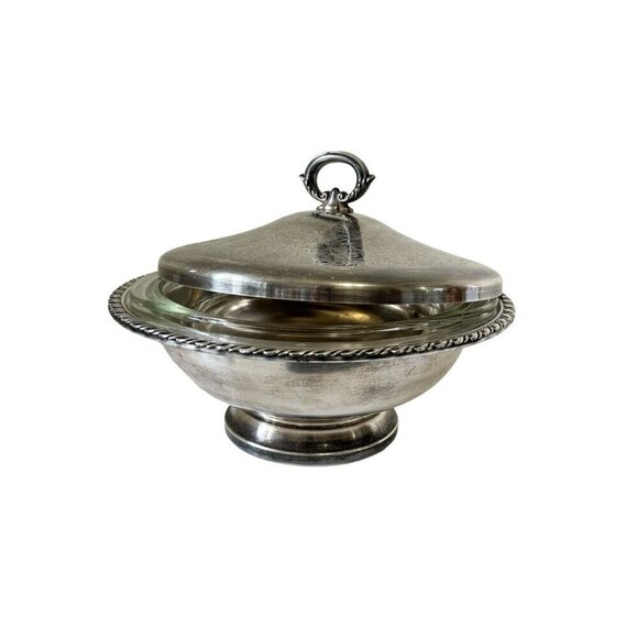 Vintage  Wm. A Rogers 862 Silver Plated Round Serving Bowl Casserole With Lid - Picture 12 of 12